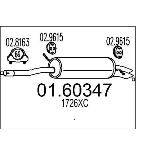 Koncový tlmič výfuku MTS 01.60347