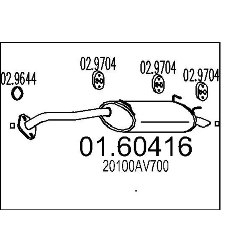 Koncový tlmič výfuku MTS 01.60416