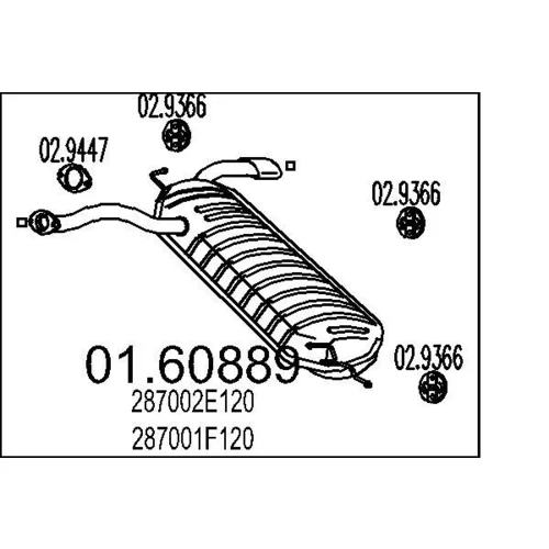 Koncový tlmič výfuku MTS 01.60889