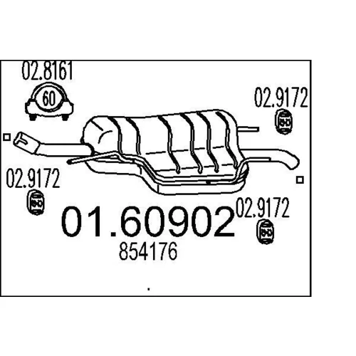 Koncový tlmič výfuku MTS 01.60902