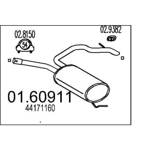 Koncový tlmič výfuku MTS 01.60911