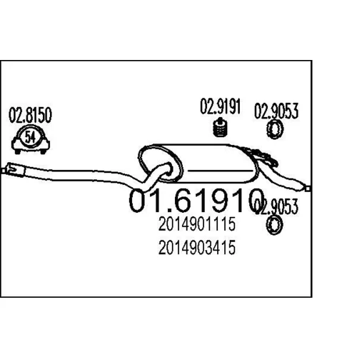 Koncový tlmič výfuku MTS 01.61910