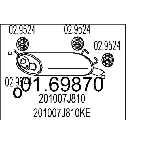 Koncový tlmič výfuku MTS 01.69870