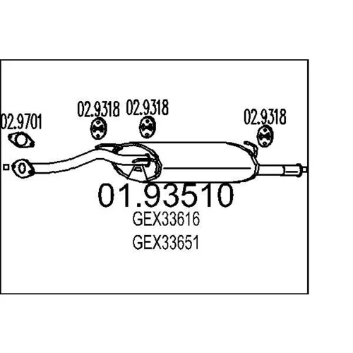 Koncový tlmič výfuku MTS 01.93510