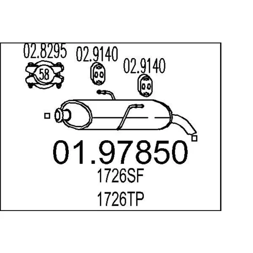 Koncový tlmič výfuku MTS 01.97850