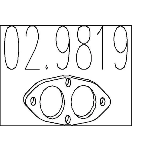 Tesnenie výfukovej trubky MTS 02.9819