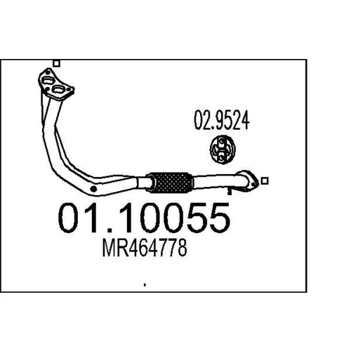 Výfukové potrubie MTS 01.10055