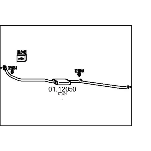Výfukové potrubie MTS 01.12050