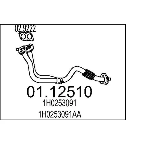 Výfukové potrubie 01.12510 /MTS/
