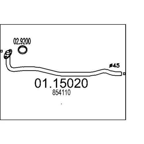 Výfukové potrubie MTS 01.15020