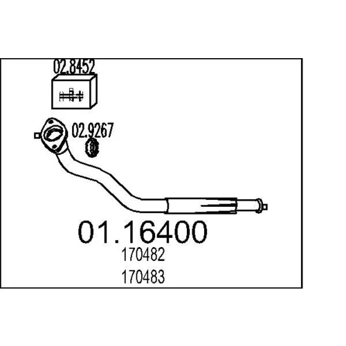 Výfukové potrubie MTS 01.16400
