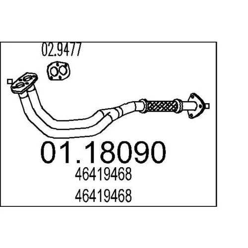Výfukové potrubie MTS 01.18090