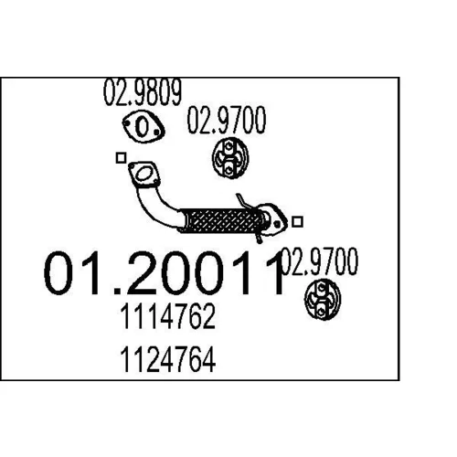 Výfukové potrubie MTS 01.20011