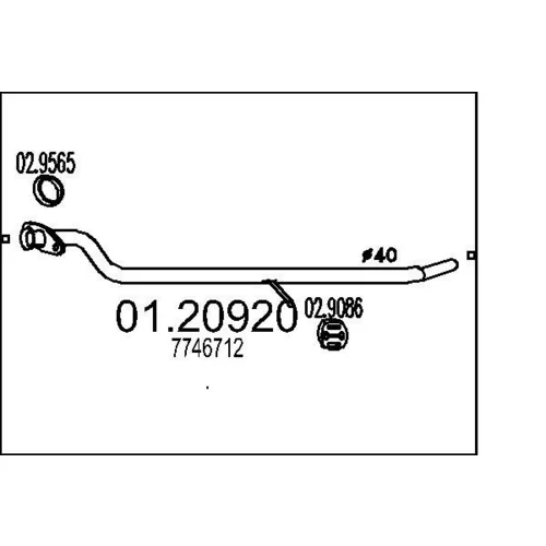 Výfukové potrubie MTS 01.20920