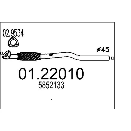 Výfukové potrubie MTS 01.22010