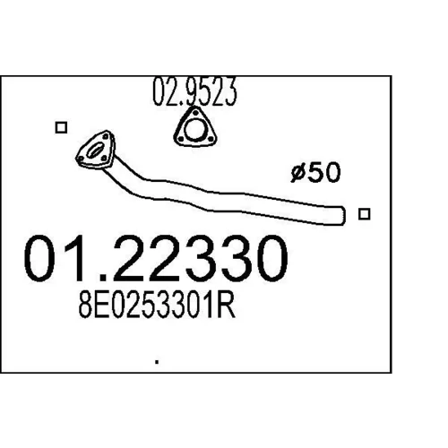 Výfukové potrubie MTS 01.22330