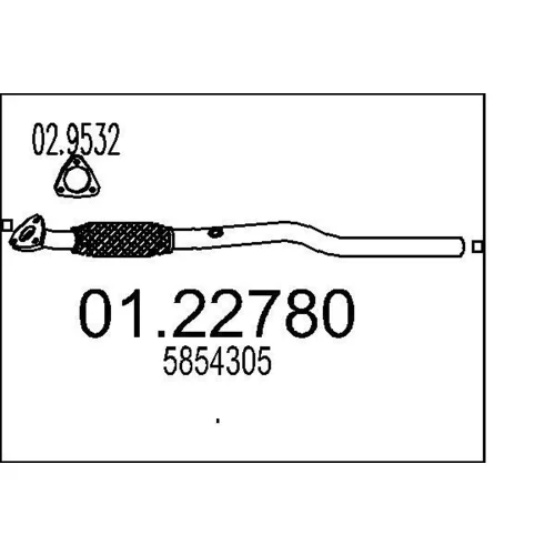 Výfukové potrubie MTS 01.22780