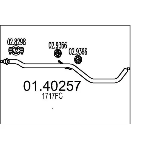 Výfukové potrubie MTS 01.40257