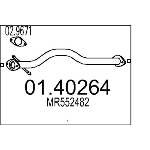 Výfukové potrubie MTS 01.40264