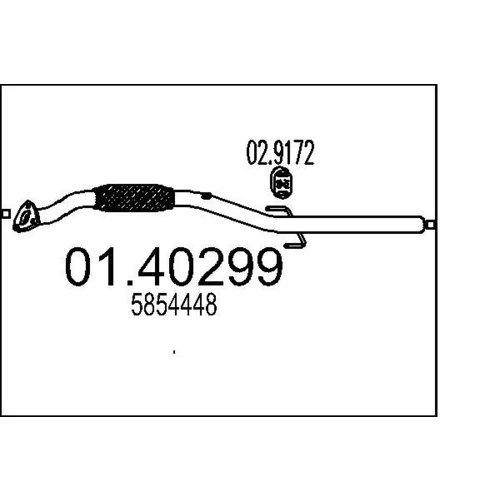 Výfukové potrubie MTS 01.40299
