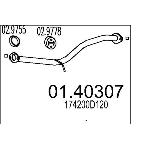 Výfukové potrubie MTS 01.40307