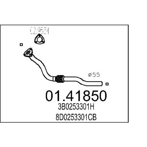 Výfukové potrubie MTS 01.41850