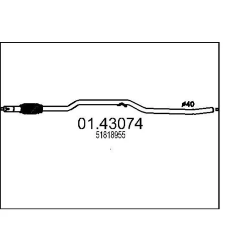 Výfukové potrubie MTS 01.43074