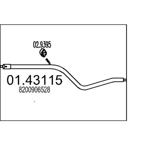 Výfukové potrubie MTS 01.43115