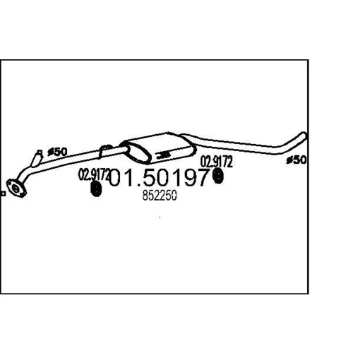 Stredný tlmič výfuku MTS 01.50197
