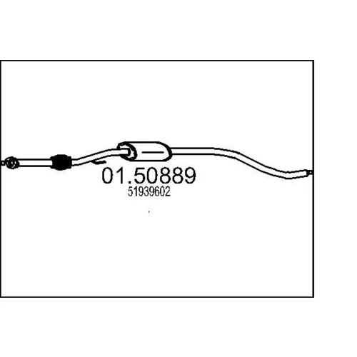 Stredný tlmič výfuku MTS 01.50889
