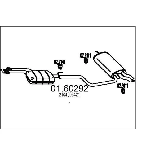 Koncový tlmič výfuku MTS 01.60292