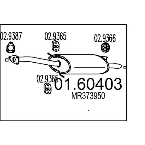 Koncový tlmič výfuku MTS 01.60403