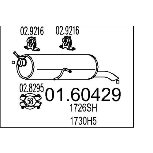 Koncový tlmič výfuku MTS 01.60429