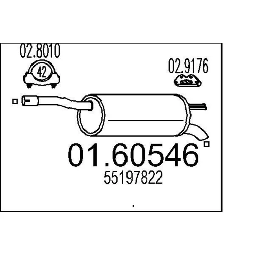 Koncový tlmič výfuku MTS 01.60546