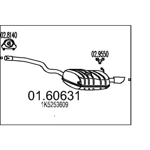 Koncový tlmič výfuku MTS 01.60631