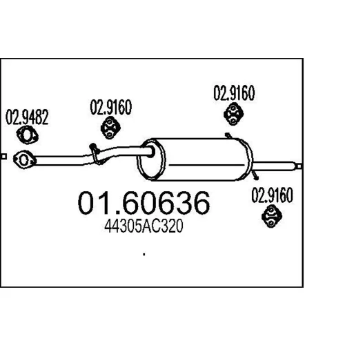 Koncový tlmič výfuku MTS 01.60636