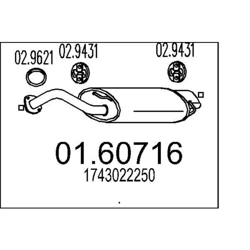 Koncový tlmič výfuku MTS 01.60716