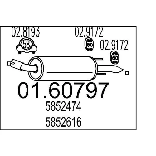 Koncový tlmič výfuku MTS 01.60797