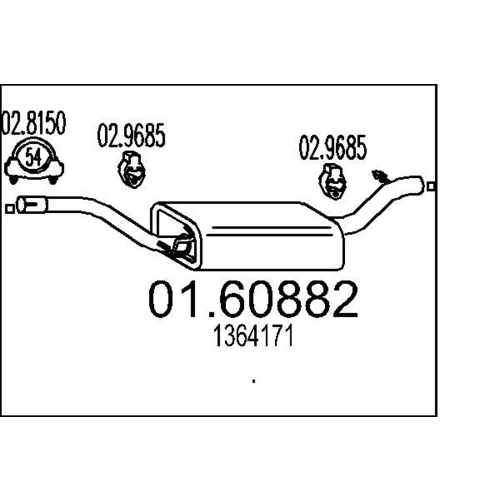 Koncový tlmič výfuku MTS 01.60882