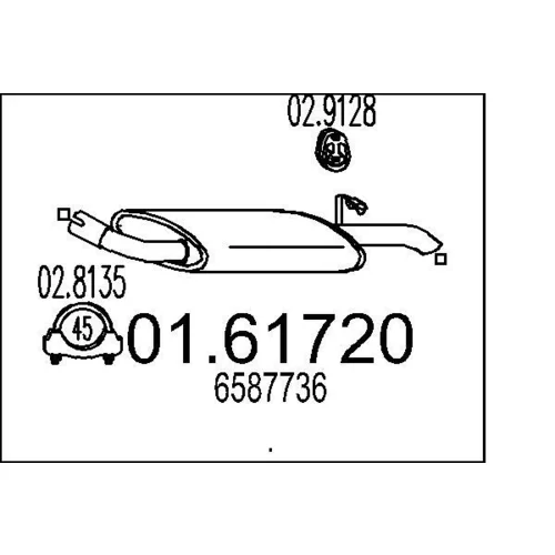 Koncový tlmič výfuku MTS 01.61720