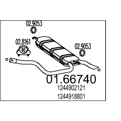 Koncový tlmič výfuku MTS 01.66740