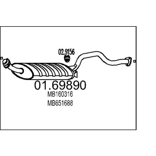 Koncový tlmič výfuku MTS 01.69890