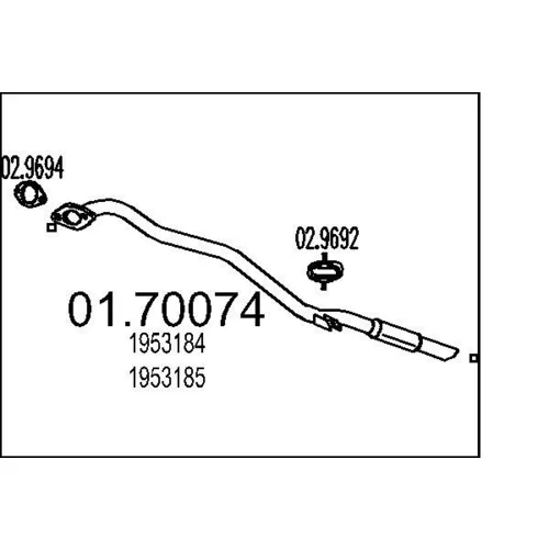 Výfukové potrubie MTS 01.70074