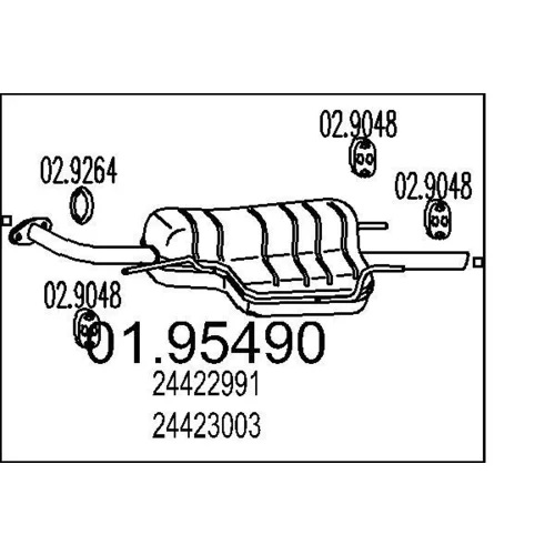 Koncový tlmič výfuku MTS 01.95490