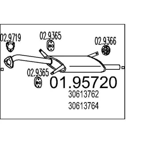 Koncový tlmič výfuku MTS 01.95720
