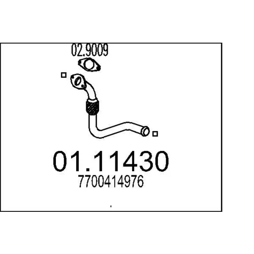 Výfukové potrubie MTS 01.11430