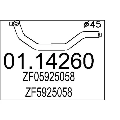 Výfukové potrubie MTS 01.14260