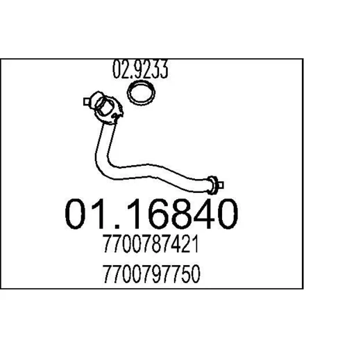 Výfukové potrubie MTS 01.16840
