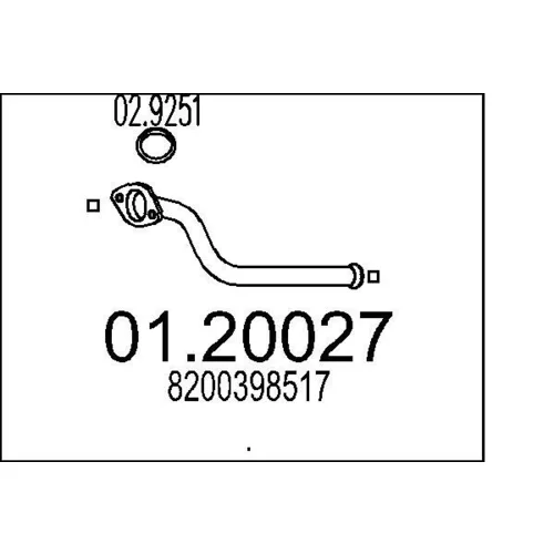 Výfukové potrubie MTS 01.20027