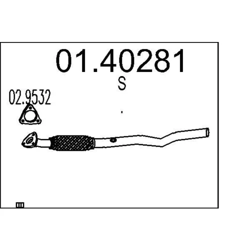 Výfukové potrubie MTS 01.40281